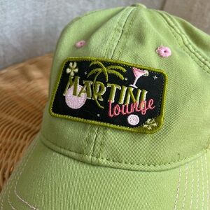 INFINITY Headwear Green Cap with Martini Lounge Patch